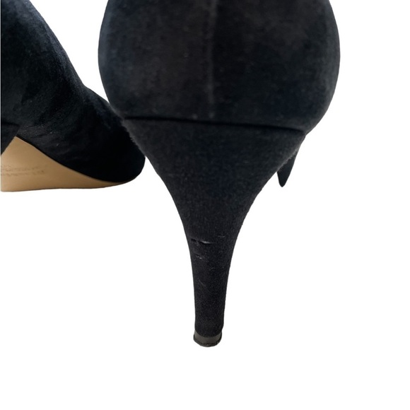 Maxmara Black Suede Peep-Toe Heels size 39.5 - Picture 3 of 8